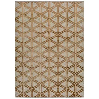 Atticgo Webteppich Kupfer Lana 67/105 cm , Textil , Grafikmuster , Rechteckig , 67x105 cm , Oeko-Tex® Standard 100 , antistatisch, für Fußbodenheizung geeignet, leicht zusammenrollbar , Teppiche und Böden, Teppiche, Schafwollteppiche