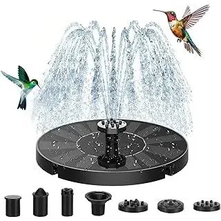 Solar Springbrunnen für Außen, Solarbrunnen für Draussen mit 7 Fontänenstile, Solar Schwimmender Fontäne Pumpe, Solar Wasserpumpe für Garten, Teich, Fisch-Behälter, Vogelbad, Schwimmbecken