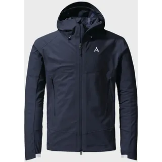 Outdoorjacke SCHÖFFEL "Softshell Jkt Mangart M", Herren, Gr. 54, blau (8820, blau), Oberstoff : Aussenseite: 88% Polyester 12% Elasthan Innenseite: 100% Polyester (Membran: Polyurethan), regular fit, hoch geschlossener Ausschnitt, Jacken Outdoorjacke
