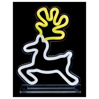 Festliche Tischplatte Neon Schild 25CM Rentier Licht Weihnachtsdekoration
