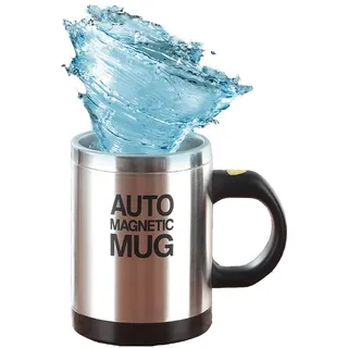 Mengshen Die selbstrührende Tasse/Lazy Mug/Coffee Becher Auto Magnetic Self Stirring Cup Electric Stainless Steel Automatic Mixing for Travel, Office Men and Women, MS-A004M Black