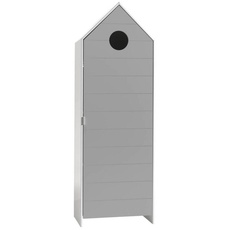 Bild Kinderkleiderschrank, Grau, Weiß, - 57.6x171.3x37 cm
