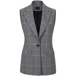 MADELEINE Kurzweste »Weste Klassisch-elegante Glencheck-Weste«, schwarz