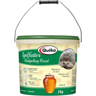 Quiko Igelfutter 3kg - Igelfutter Trockenfutter - Nahrhafte Vollnahrung - Mit Insekten und Eibiskuit für den Proteinbedarf - Speziell auf die Bedürfnisse des Igels abgestimmt