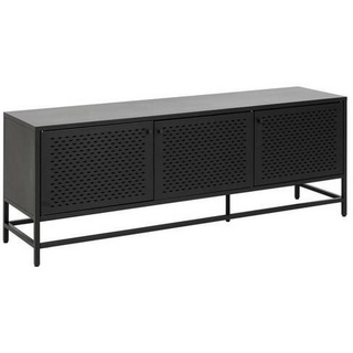 MID.YOU Sideboard L160 mit 3 Gittertüren Metall schwarz.