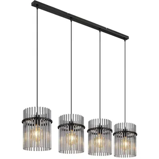 GLOBO Lighting 4-flg. 20 cm rund schwarz matt