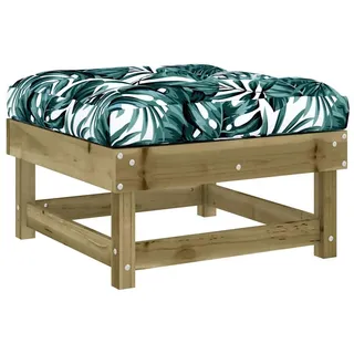 vidaXL Gartenhocker mit Kissen Kiefernholz Imprägniert - Braun