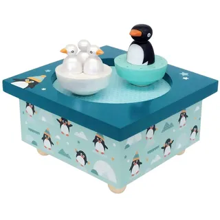 Trousselier Spieluhr mit tanzenden Figuren für Kinder, Pinguine, magnetisch, Musikbox, Musikspieluhr