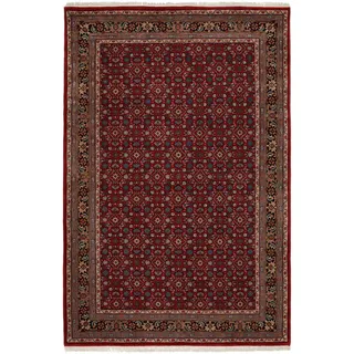 Rug and Roll Orientteppich Indo Herati, klassisch, strapazierfähig 140x200 cm , Rot , Textil , Orientalisch , Rechteckig , 140x200 cm , für Fußbodenheizung geeignet , Teppiche und Böden, Teppiche, Orientteppiche