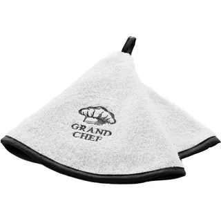 Douceur d'Intérieur Grand Chef rundes Handtuch (Durchmesser 60 cm), Bestickt, Frottee