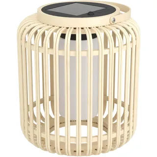 EGLO LED Tischlampe solar Marliano, Solarlampe außen für Garten und Terrasse, Deko Rattan Balkon, Außenbeleuchtung Boho, Windlicht Outdoor Rattan, IP44