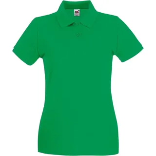 Fruit of the Loom - "Premium" Poloshirt für Damen kurzärmlig BC1377 (L) (Kellygrün) - Grün