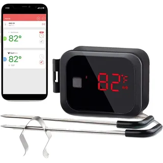 Bluetooth-Fleischthermometer, Dual-Proben, Temperaturalarm, Wie abgebildet
