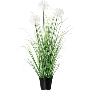 P & B Kunstpflanze , Grün, Weiß , Kunststoff , 78 cm , inkl. Topf , Dekoration, Blumen & Blumentöpfe, Kunstpflanzen