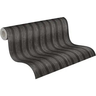 A.S. Création Vliestapete Holzpaneele Schwarz-Braun FSC®