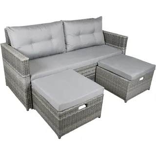 Garden Pleasure MALTA Loungeset grau/schwarz