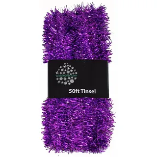 Christbaumschmuck 50ft x 3cm Lametta Großartig Wert - Lila