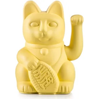 Donkey Products - Lucky Cat Yellow - gelbe Winkekatze | Japanische Deko-Katze in stylischem matt-Farbton 15cm groß