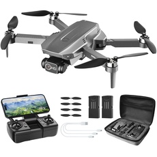 Wipkviey WING - 12 GPS Drohne mit kamera 4k, Faltbar RC Quadrocopter mit Optischer Fluss-Modus, Bürstenlos Motor, 48 Min. Flugzeit mit 2 Akku, unter 249g, Follow-Me, FPV Drone für Anfänger Erwachsene