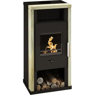 Wamsler Yuna Kaminofen Sandstein Schwarz 6 kW
