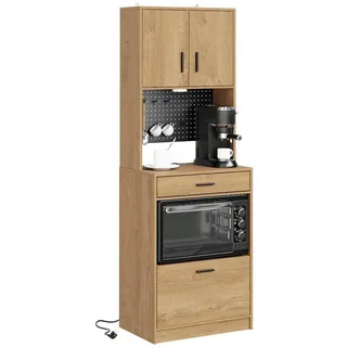 SoBuy Hochschrank Vintage 60 x 40 x 170 cm Beige