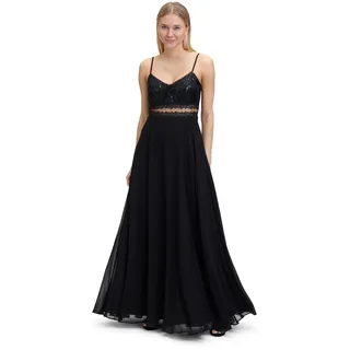 Vera Mont Damen Abendkleid mit Spitze Schwarz,34