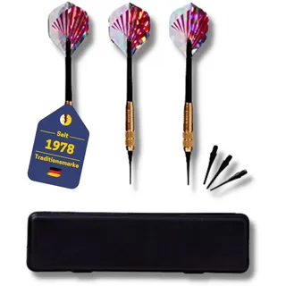 BEST SPORTING Safety Dartpfeile Knight, 3 Stück Softdart mit Messing-Hülse, Gewicht:14 g