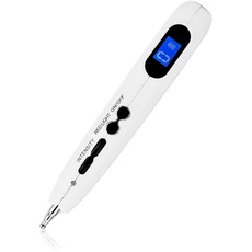 DAM SC897 Elektronischer Akupunkturstift mit Digitalanzeige, 9 Intensitätseinstellungen, 20 x 3 x 2 cm, Farbe: weiß