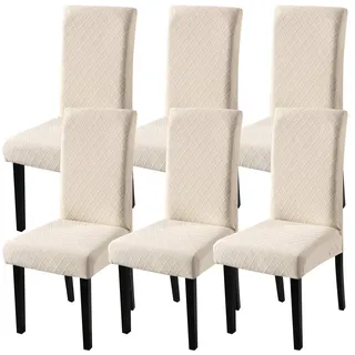 Fuloon Stuhlhussen 4er 6er Set, Stuhlüberzug Universal Stretch Abnehmbare Stuhlbezug, Bezüge für Esszimmerstühle Schwingstuhl Moderne Hochzeit Bouquet, Hotel, Restaurant Dekor