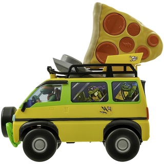 Teenage Mutant Ninja Turtles | Ferngesteuerter Teenage Mutant Ninja Turtles Pizza Blaster, Filmedition - 2,4GHz Ninja Turtles Pizza Van mit Pizza-Werf-Funktion - Spielzeuge und Geschenke ab 5 Jahre