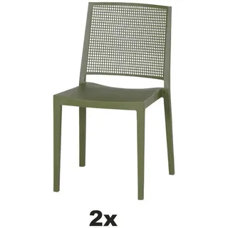 Siena Garden Stapelstuhl , Grün , Kunststoff , 46x80x56 cm , stapelbar, gastro- und objekttauglich, wetterbeständig, UV-beständig , Gartenmöbel, Balkonmöbel, Balkonstühle