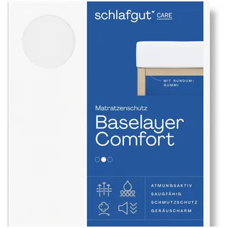 schlafgut Baselayer Matratzenschutz Light Matratzenauflage 200 x 200 cm weiß