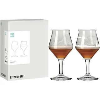 RITZENHOFF Bierglas-Set 2er - 427 ml - Made in Germany | Artikelnr. 8097002, Serie Entdecker, 2 Biergläser 427 ml, Kristallglas, spülmaschinenfest