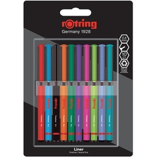 Bild Liner-Fineliner-Stifte, 0,4 mm, Farbstifte zum Schreiben und Zeichnen, plastikfreie Verpackung,10 Stück
