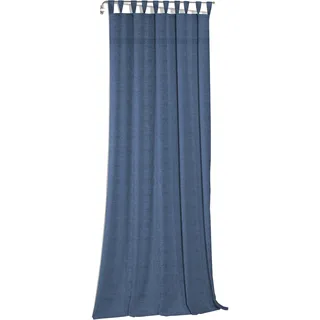 Vorhang WIRTH "Wiessee" Gr. 2, blau, B:150cm H:145cm, Jacquard, Baumwolle, Leinen, Modal, Gardinen, Vorhang
