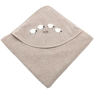 Sterntaler »Kapuzenbadetuch 80x80 cm SCHAF Flocke«, beige