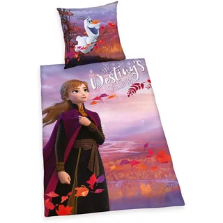 Herding Disney's Die Eiskönigin 2 Bettwäsche- Set, Baumwolle, violett, 135 x 200 cm