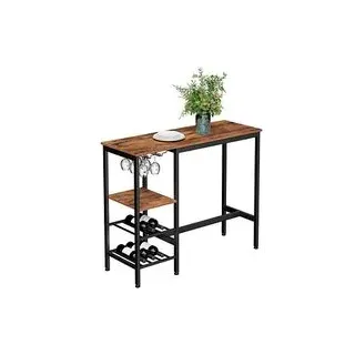 VASAGLE Bistrotisch rechteckig Spanplatte braun 110,0 x 40,0 x 90,0 cm, 1 St.