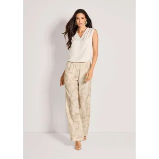 Madeleine Palazzohose Schlupfhose Floral Beige 34