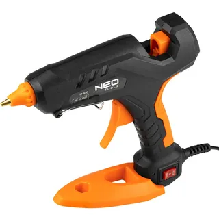 NEO TOOLS Klebepistole mit 60 oder 100 W Leistung, für 11-mm-Patronen., zwei Betriebstemperaturen 120 und 190 C, Ausgestattet mit Sicherung, beleuchtetem Schalter und effizienter PTC-Keramikheizung