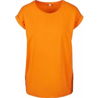 Build Your Brand Damen T-Shirt Ladies Extended Shoulder Tee, lang geschnittenes T-Shirt für Frauen, Baumwolle, Paradise orange, XL