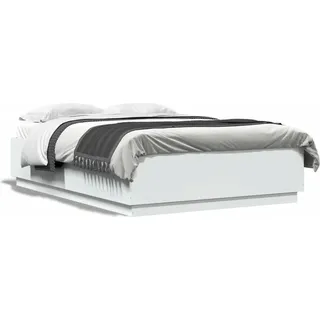 vidaXL Bettgestell Weiß 140x200 cm Holzwerkstoff - Weiß