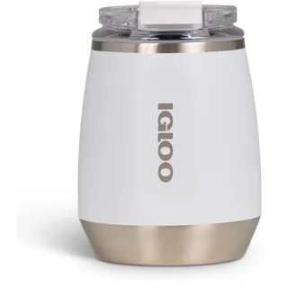 IGLOO Wine Weinbecher – Doppelwandiger Edelstahl Thermobecher mit Deckel, 300ml – Isolierter Weinkühler für unterwegs, Camping, Garten & Picknick – BPA-frei, stilvoll & langlebig