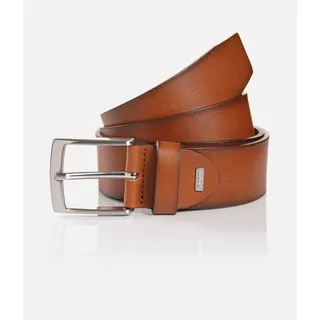 Ledergürtel MONTI "TUSTON", Herren, Gr. 120, braun (cognac), Rindsleder, Gürtel Ledergürtel, elegant, langlebig, glänzend