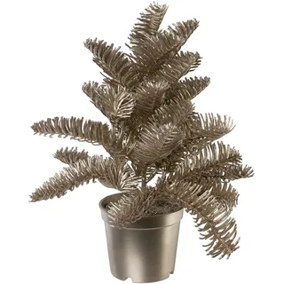 Künstlicher Weihnachtsbaum CREATIV GREEN, silber (silberfarben), B:20cm H:30cm T:20cm, Kunststoff, Weihnachtsbäume, Künstlicher Weihnachtsbaum, im farblich passenden Topf