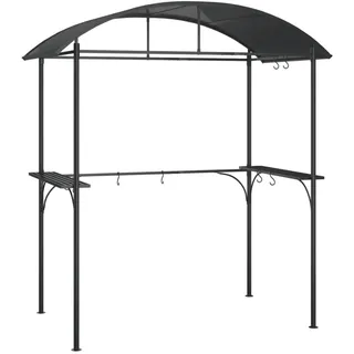 vidaXL Grillpavillon 1,15 x 1,15 m inkl. Seitenteile Grau/Schwarz