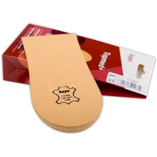 Kaps Fersenanhebung, Fersenerhöhung, Fersenkissen, Orthopädischer Keil, Zahlreiche Breiten und Höhen, Lederüberzug, Topmed Plus, 1 Stück (Höhe 15 mm / 0.6 inch - Größe S)