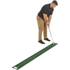 Izzo Golf Putting-Matte mit Putt-Spiegel und Putt-Cup, 20,3 x 20,3 cm, grüne Filz-Putting-Matte mit Putt-Spiegel, Trainingshilfe für genaueres Putten