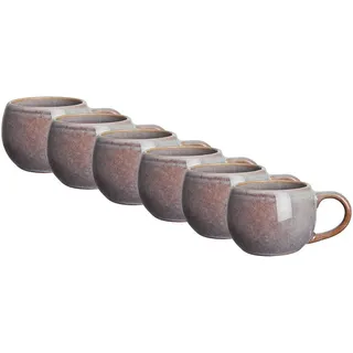 Butlers Espressotassen 6er-Set Cottage 180 ml , Hellgrau , Keramik , Geschirr, Tassen, Espressotassen