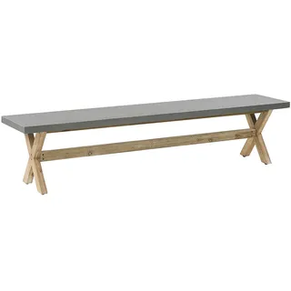 Beliani Gartenbank 200 x 45 cm Grau